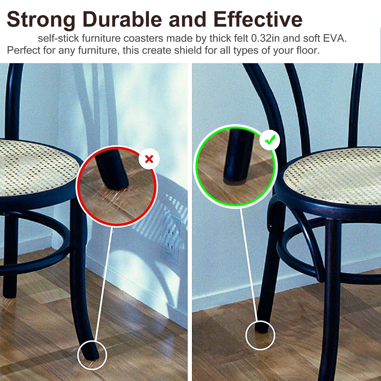 1767 Round Self Adhesive Rubber Pads for Furniture Floor Scratch Protection (pack of 18) DeoDap 1767 Round Self Adhesive Rubber Pads for Furniture Floor Scratch Protection (pack of 18) DeoDap
